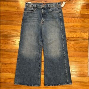 MOTHER The Hustler Roller ankle. Classic Blue Denim Jeans